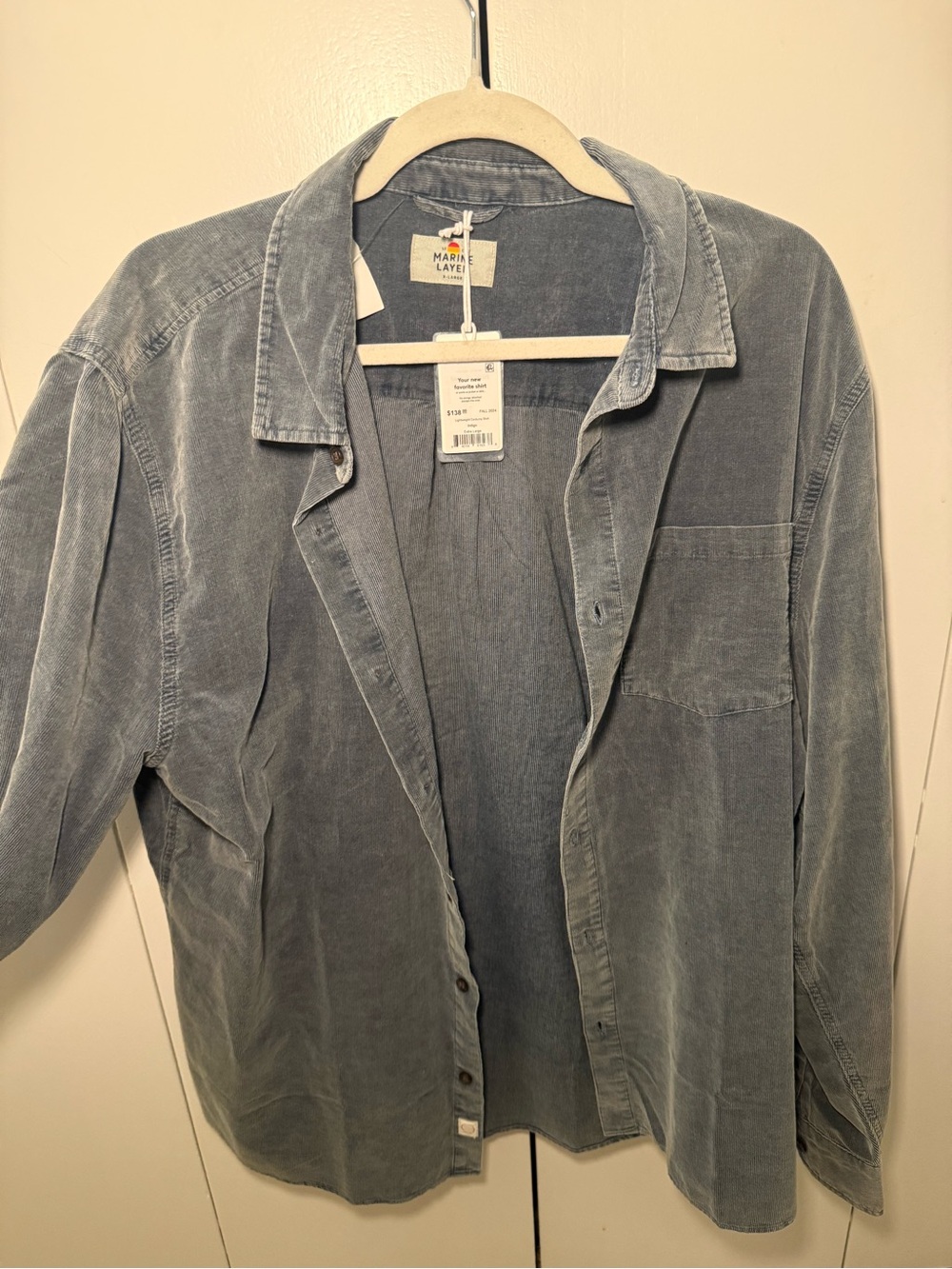 Marine Layer Men's Indigo Washed Button-Down Shirt
